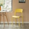 Fabulaxe Modern Plastic Outdoor Dining Chair with Open Curved Back, Yellow, PK 4 QI004227.YL.4 - alternate 2